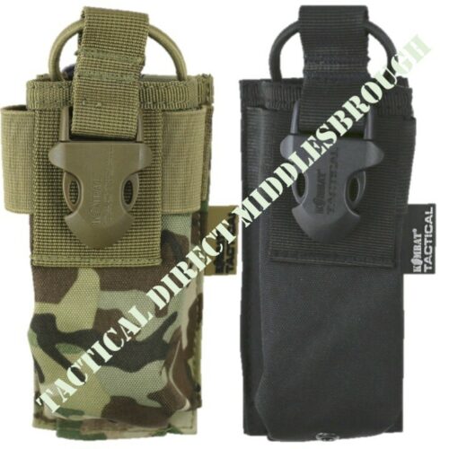 TACTICAL ARMY WEBBING GPS RADIO POUCH MILITARY COMMS PAINTBALLING CAMO BLACK