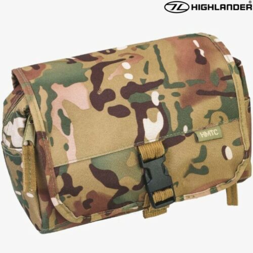 HIGHLANDER COMPACT WASH KIT POUCH & MIRROR MTP BRITISH ARMY FIELDCRAFT HYGIENE