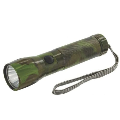 HIGHLANDER Camo 1w LED Aluminium TORCH 50 Lumens White CADET ARMY Camouflage