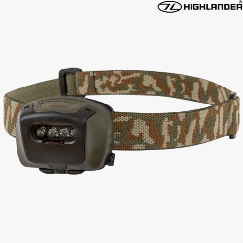 Highlander Mira 4 LED Headlamp Tactical Army Camo White Red Light Head Torch