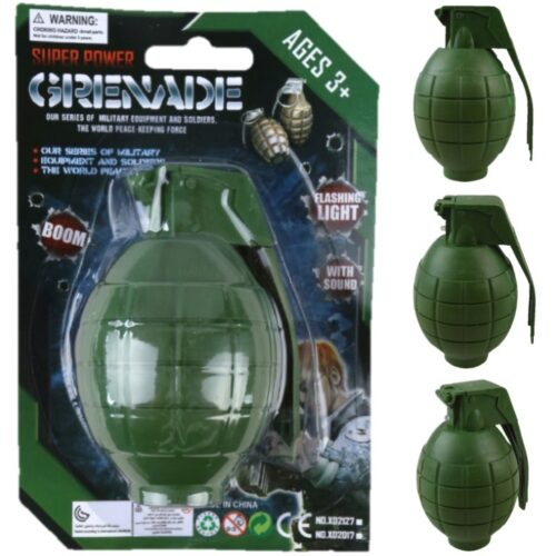 KIDS ARMY AMMO GRENADE TOY REALISTIC SOUNDS & LIGHT BOYS SOLDIER ROLE PLAY