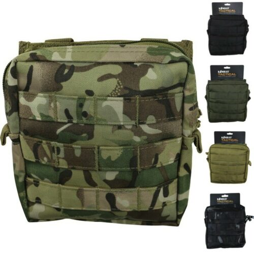 Medium Molle Webbing Utility Pouch 14.5cm x 17.5cm Airsoft Tactical Army Camo