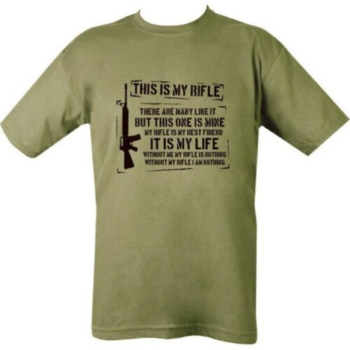 BRITISH ARMY T-SHIRT MENS S-2XL MY RIFLE POEM RIFLEMANS CREED FUNNY SNIPER USMC