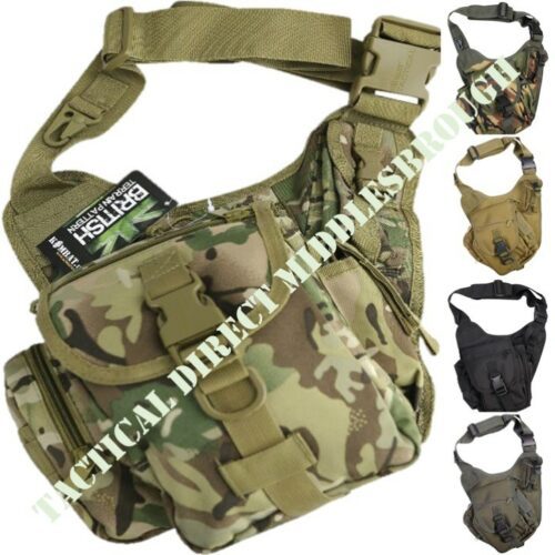 TACTICAL 7L SHOULDER BAG ARMY BTP MTP DPM CAMO MENS TRAVEL DOCS MONEY HOLDER