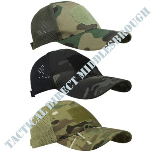 TACTICAL SPEC-OPS CAP ARMY MTP BTP SAS BLACK CAMO FLEXI FIT MESH BASEBALL HAT
