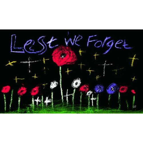 5' X 3' Lest We Forget Flag Poppy BRITAIN REMEMBERS British Army WW1 WW2 VE DAY