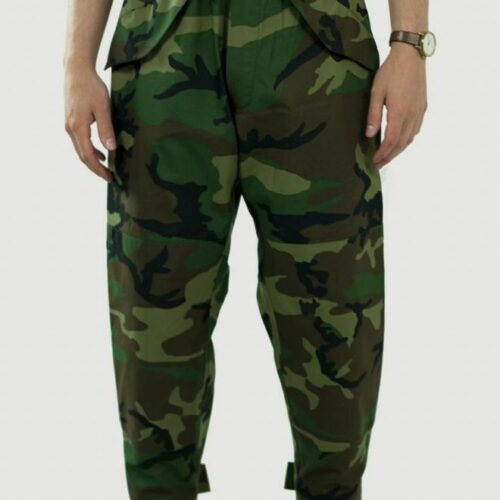 USA ARMY SURPLUS GORETEX OVER TROUSERS AMERICAN WOODLAND BDU CAMO WATERPROOF