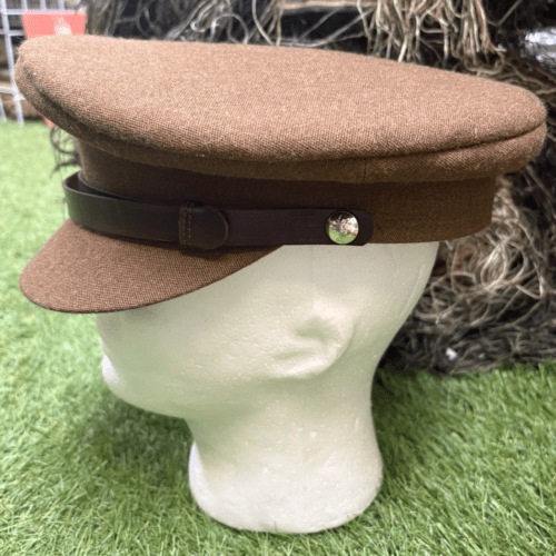 British Army Peak Cap Hat 57cm Royal Signal No1 No2 Dress Uniform Khaki Brown