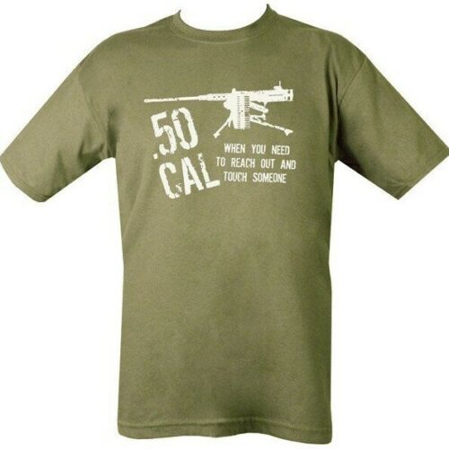 ARMY T-SHIRT 50 CAL SNIPER REACH OUT TOUCH SOMEONE MENS S-2XL 100% COTTON TOP