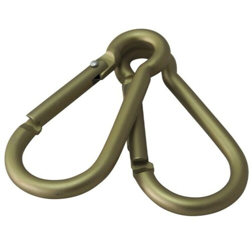 Standard Carabiner Coyote 8MM SPRING LOADED MOLLE UTILITY CLIP CARABINA ARMY