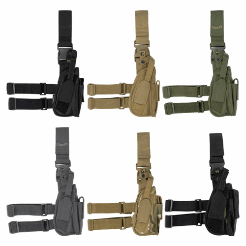VIPER TACTICAL LEG HOLSTER DROP LEG PISTOL HOLDER MAG POUCH AIRSOFT ARMY