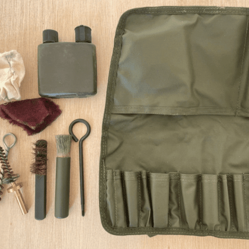 British Army Small Arms Maintenance Cleaning Kit + Tools Green Roll Pouch (B3)