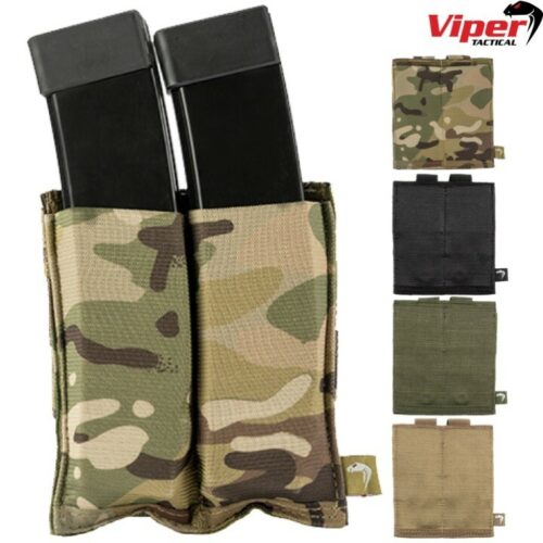 VIPER DOUBLE SMG MAG PLATE POUCH GUN MAGAZINE HOLDER AIRSOFT ARMY WEBBING