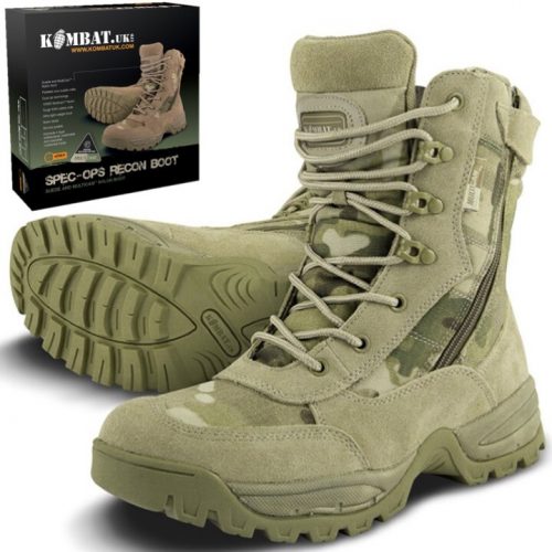 ARMY SPEC OPS BOOTS SIDE ZIP MENS BOYS UK 3-12 MTP MULTICAM CAMO BIKER FOOTWEAR