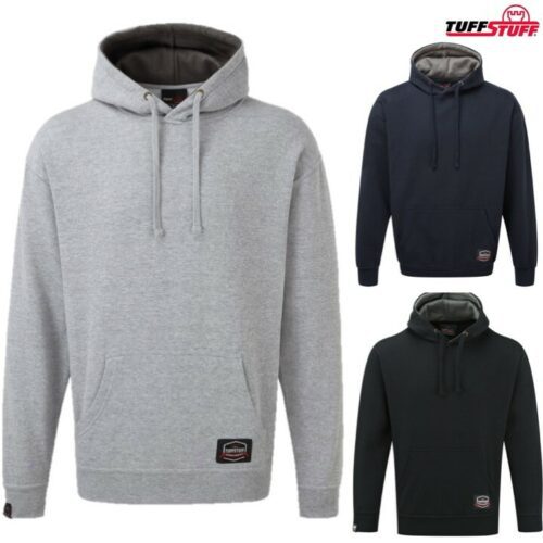 TUFFSTUFF WORKWEAR HENDON HOODIE MENS S-2XL LINED JUMPER HEAVYWEIGHT HOODY
