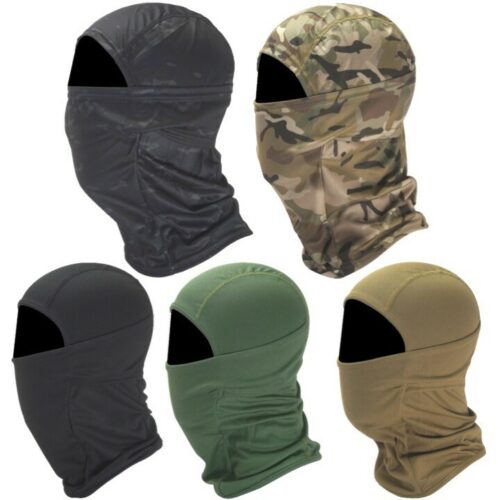 Mens Covert Balaclava Quick Drying Mesh Face Cover Tactical Camo Biker Headwear