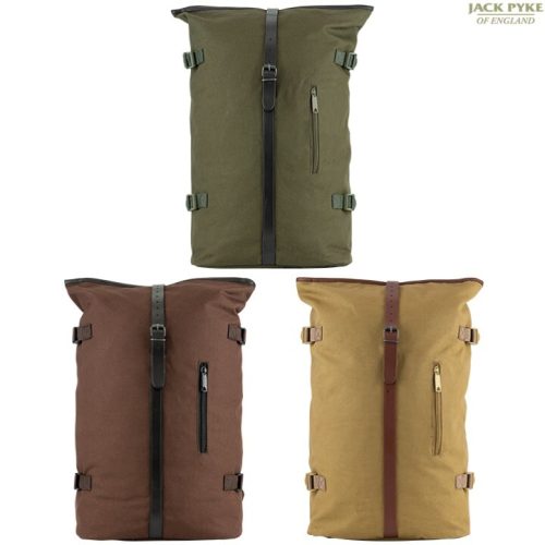 JACK PYKE CANVAS FOLD TOP RUCKSACK MENS KIT BAG HUNTING FISHING BACKPACK