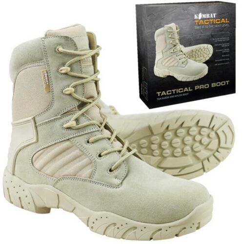 CLEARANCE! ARMY TACTICAL PRO BOOTS SIDE ZIP MENS UK 5-12 SUEDE DESERT FOOTWEAR