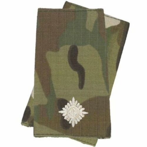 PAIR OF MTP CAMO RANK SLIDES EPAULETTES IVORY THREAD BRITISH ARMY ALL RANKS