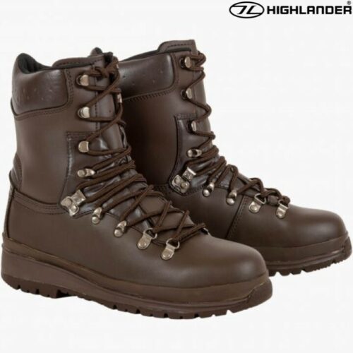HIGHLANDER ELITE BROWN BOOTS UK 3-13 COMBAT MTP BRITISH ARMY STYLE BOYS CADET