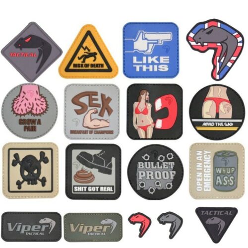 VIPER TACTICAL MORALE PATCH HOOK & LOOP PVC BADGE FUNNY UK ARMY PAINTBALLING