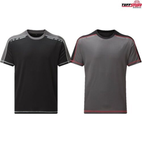 TUFFSTUFF WORKWEAR ELITE T-SHIRT MENS S-3XL LIGHTWEIGHT WICKING WORK TOP TSHIRT