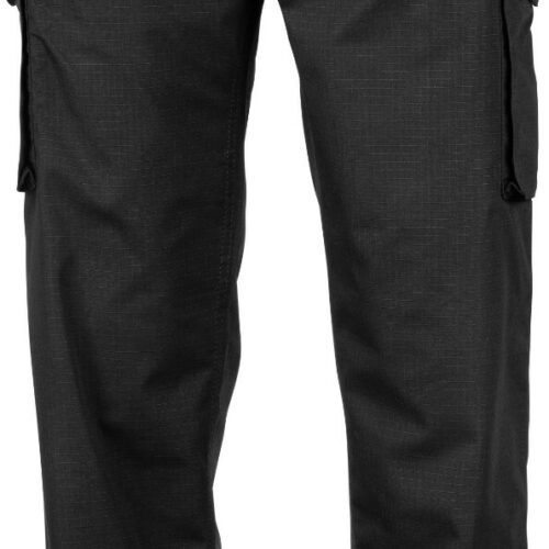 MIL-COM MOD POLICE PATTERN COMBAT TROUSERS MENS 28-42" RIPSTOP BLACK WORKWEAR