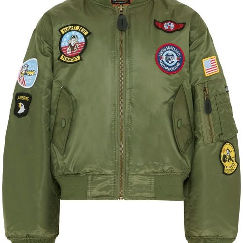 KIDS MA1 TOPGUN FLIGHT BOMBER JACKET 3-13 BOYS COAT USA ARMY AMERICAN FLAG