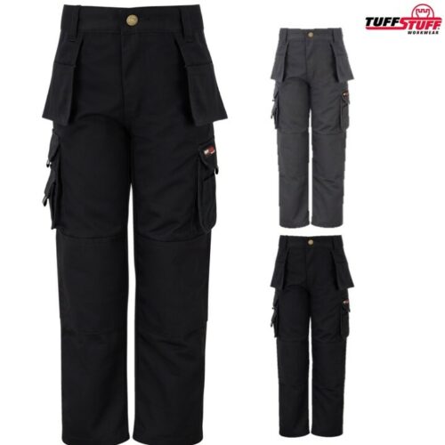 TUFFSTUFF PRO WORK JUNIOR TROUSERS KIDS 3-13 YRS BOYS GIRLS WORKWEAR CARGO PANT