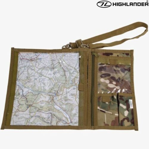 HIGHLANDER ARMY CAMO EXPLORERS MAP CASE ORGANISER ADMIN FOLDER POUCH MTP HMTC