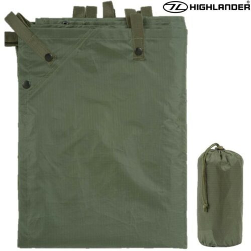 HIGHLANDER BASHA SHELTER CAMO WATERPROOF TARP SHEET ARMY GREEN CAMPING