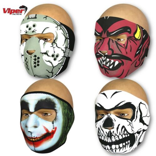 VIPER NEOPRENE FULL FACE MASK PAINTBALLING AIRSOFT BIKER DISGUISE SKULL JOKER