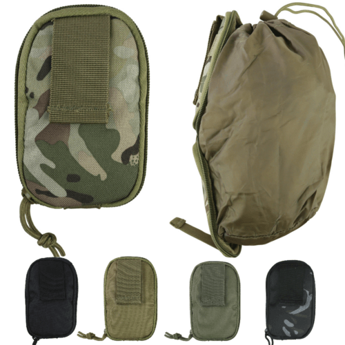 Covert Dump Pouch Compact MOLLE Zip Up & Draw Cord Closing British Army Webbing