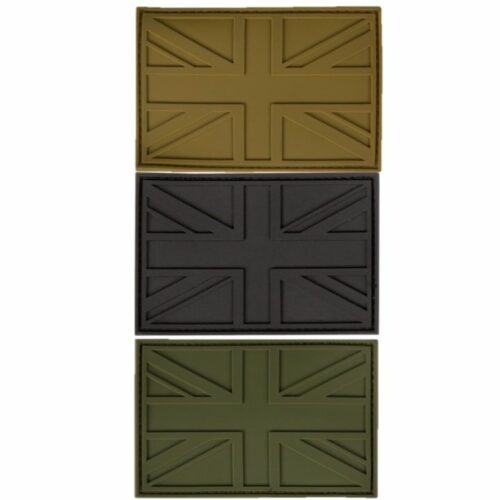UNION JACK PATCH HOOK & LOOP PVC BADGE UK TACTICAL MORALE ARMY PAINTBALLING