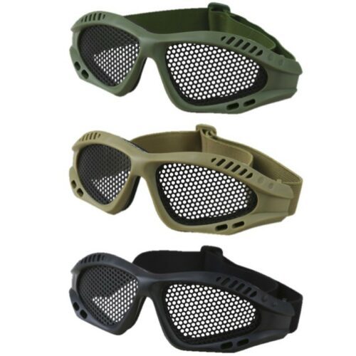 TACTICAL MESH GLASSES PROTECTIVE STEEL MESH LENS GOGGLES PAINTBALLING AIRSOFT