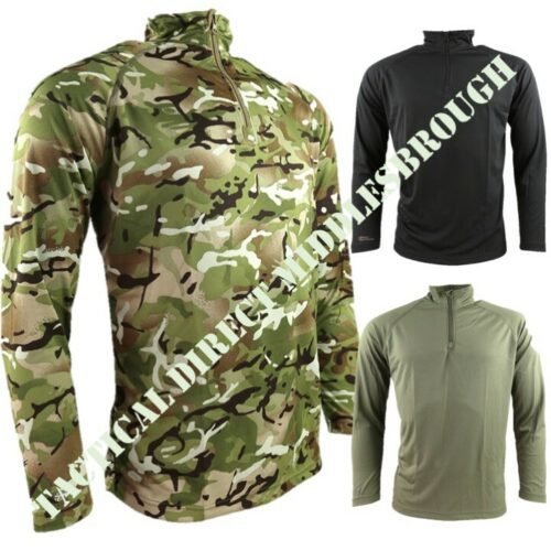 ARMY OPERATORS TACTICAL MESH TOP MENS S-3XL 1/4 ZIP WICKING STRETCH T-SHIRT