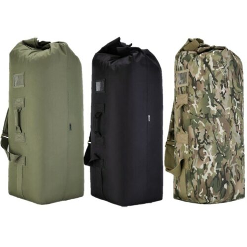 British Army Style Duffle Kit Bag 75L 115L Tool Holdall Camo Rucksack MILITARY