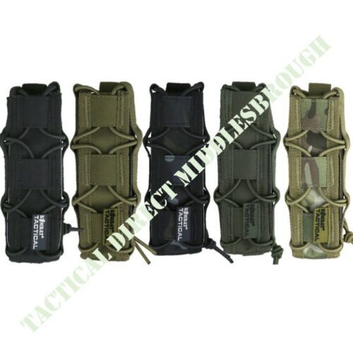 SPEC-OPS EXTENDED PISTOL MAG POUCH GUN HOLDER MOLLE AIRSOFT ARMY WEBBING CAMO