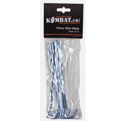 MILITARY SPEC TENT PEGS X10 LARGE HOOK BASHA BIVI ARMY FIELDCRAFT CAMPING TENT