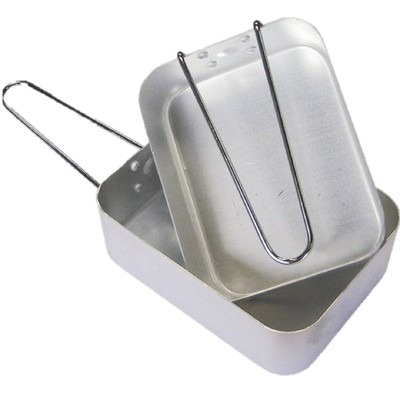 CAMPING X2 MESS TINS HIGH QUALITY BILLIE CANS ALUMINIUM COOKING PANS ARMY CADET