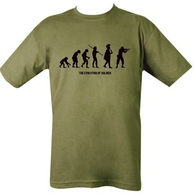 EVOLUTION OF SOLDIER T-SHIRT MENS S-2XL BRITISH ARMY CADET 100% COTTON TOP