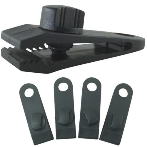 4pk Tarp Basha Clips Anchor Point Army Camping Bivi Shelter Clamps Heavy Duty