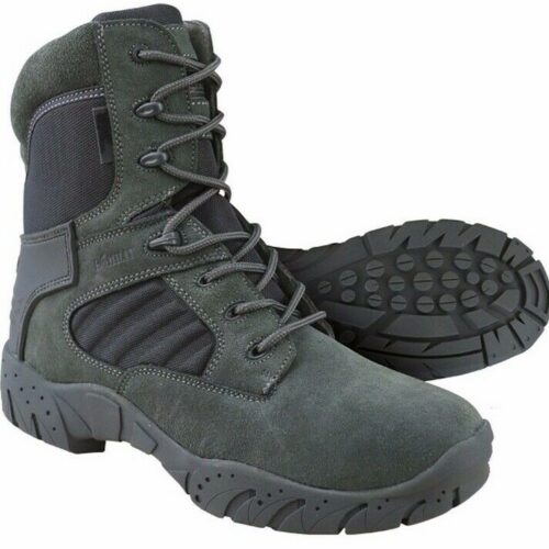 ARMY TACTICAL PRO BOOTS SIDE ZIP MENS UK 5-12 SUEDE GUN METAL GREY FOOTWEAR