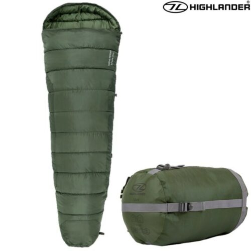 Highlander Phoenix Spark 150 SLEEPING BAG Lightweight 2 SEASON CAMPNG ARMY GREEN