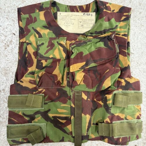 BRITISH ARMY BODY ARMOUR COVER VEST 170/112 PLATE CARRIER  FLAK JACKET CAMO B11