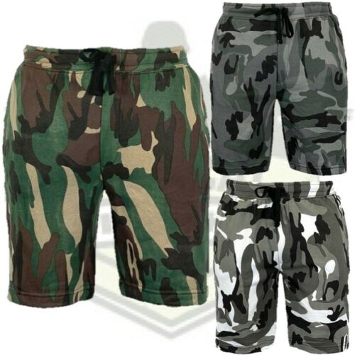 ARMY CAMOUFLAGE JOGGER SHORTS MENS S-2XL BLUE GREEN URBAN CAMO WORKWEAR HIKING