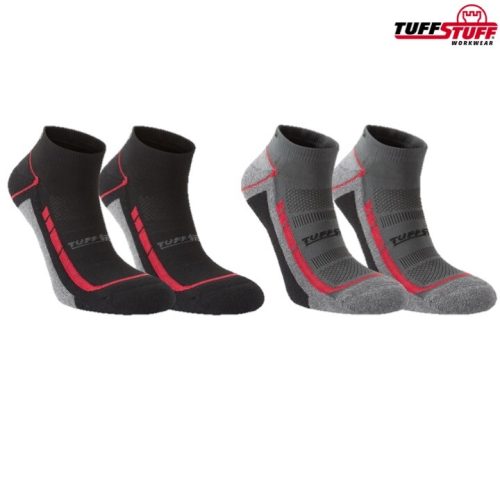 TUFFSTUFF WORKWEAR Elite Low Cut Socks Coolmax REINFORCED CUSHIONED ARCH SUPPORT