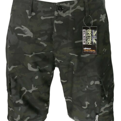 ARMY COMBAT ACU RIPSTOP SHORTS MENS S-3XL BLACK BTP CAMO BDU CARGO PANT HIKING