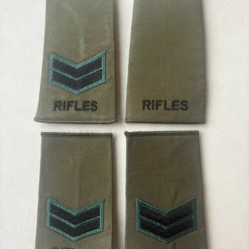 BRITISH Army The Rifles  Corporal RANK SLIDES x4 Military Surplus COLLECTORS SET
