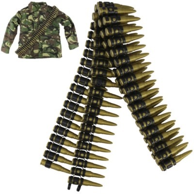 KIDS PLASTIC TOY BULLET BELT SASH BOYS GIRLS ARMY SOLDIER ROLE PLAY FANCY DRESS